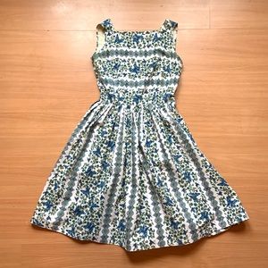 Early 60s Butterfly Novelty Print Sun Dress